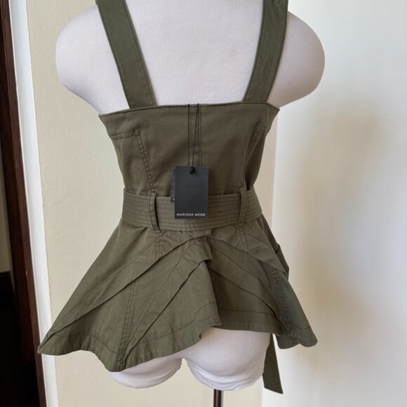 MARISSA WEBB Lani Trench Vest In Green NEW with Tags size Medium - Picture 12 of 16